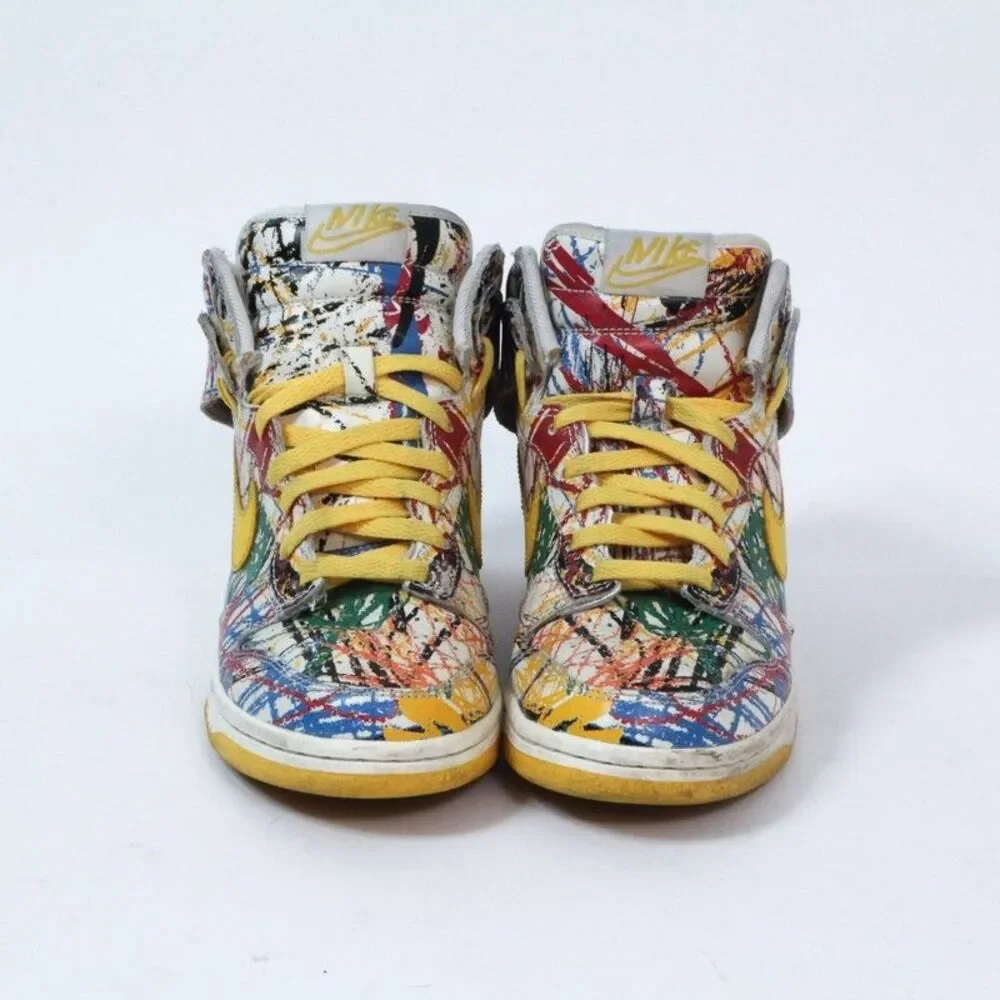 Nike Dunk High Premium GS Scribble Varsity Maize 728443-100 Size 5.5Y Youth